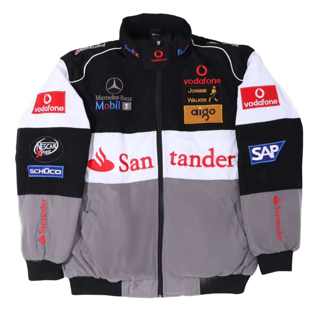 White Mercedes Vintage Racing Jacket