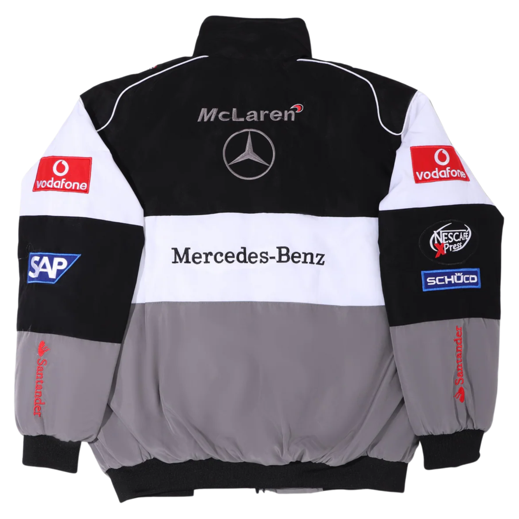 White Mercedes Vintage Racing Jacket