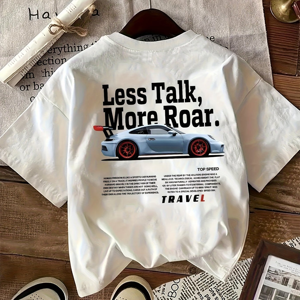 LESS TALK MORE ROAR" GRAPHIC T-SHIRT