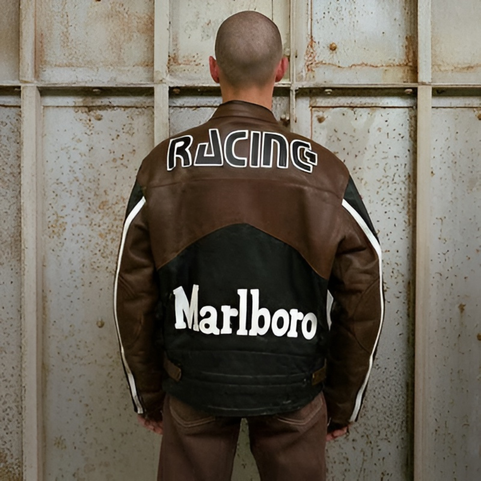 Retro Marlboro Leather Racing Jacket