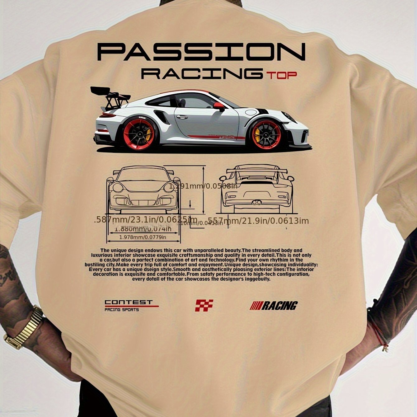"PASSION RACING TOP" GRAPHIC T-SHIRT