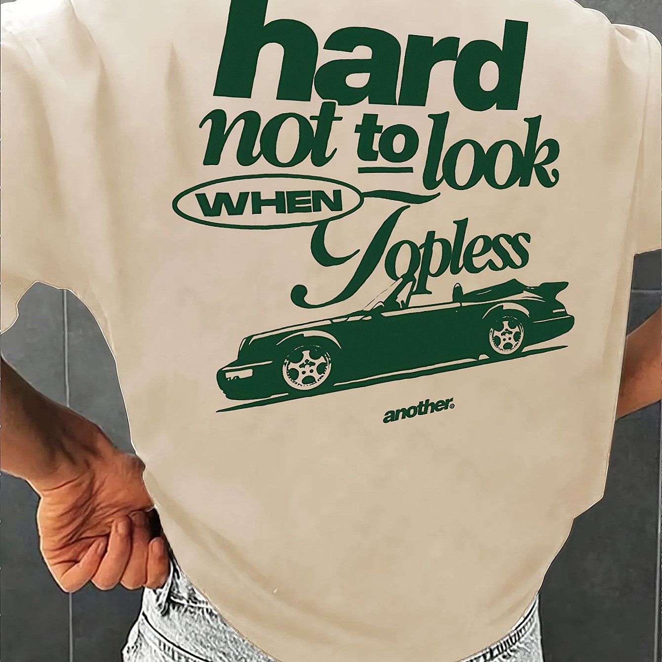 "Hard Not to Look When Topless" Graphic T-Shirt