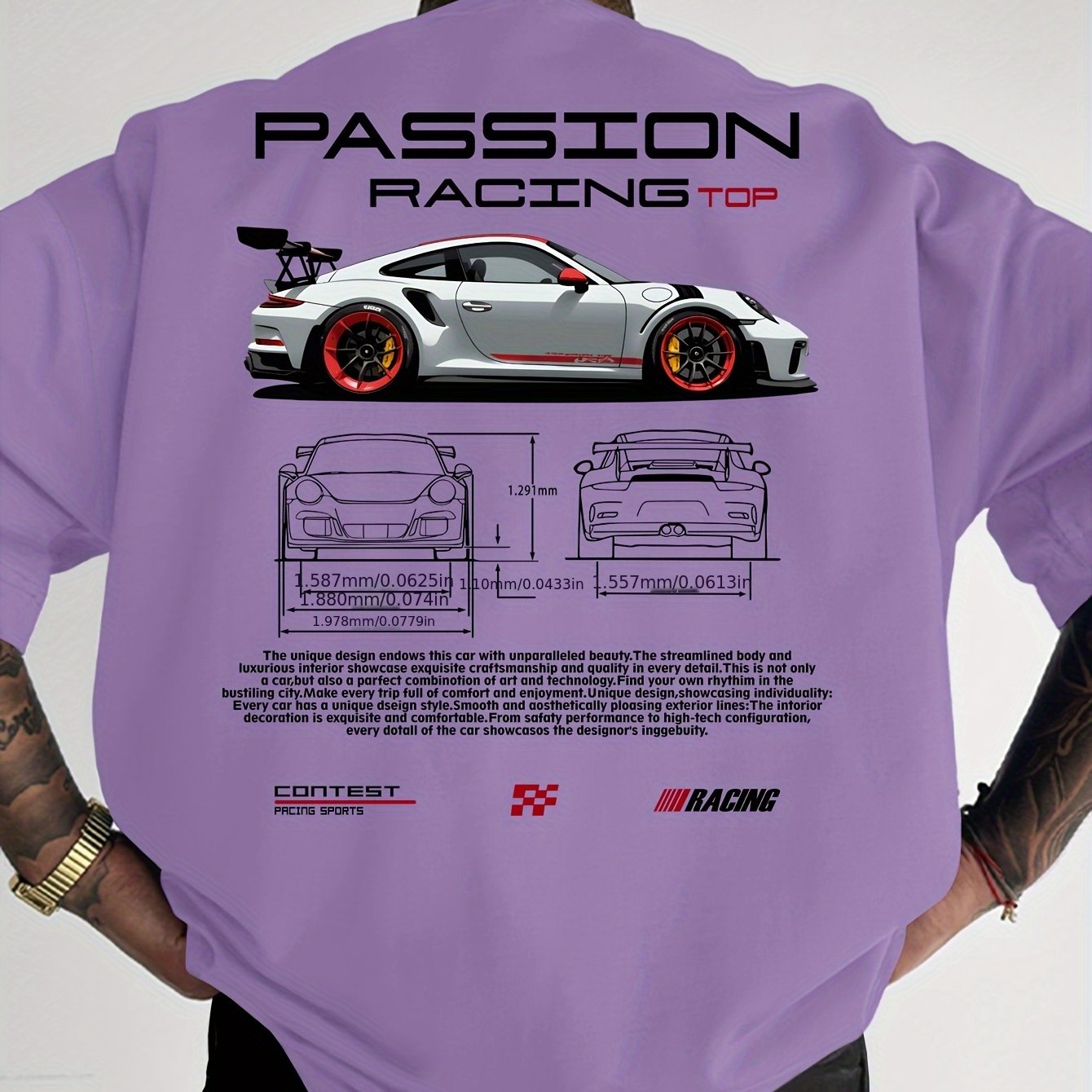 "PASSION RACING TOP" GRAPHIC T-SHIRT
