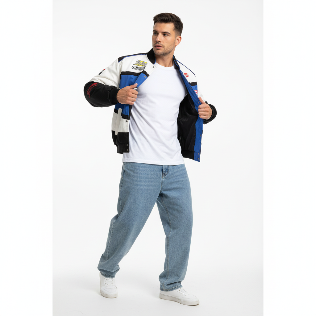 Blue Blackaid Vintage Racing Jacket