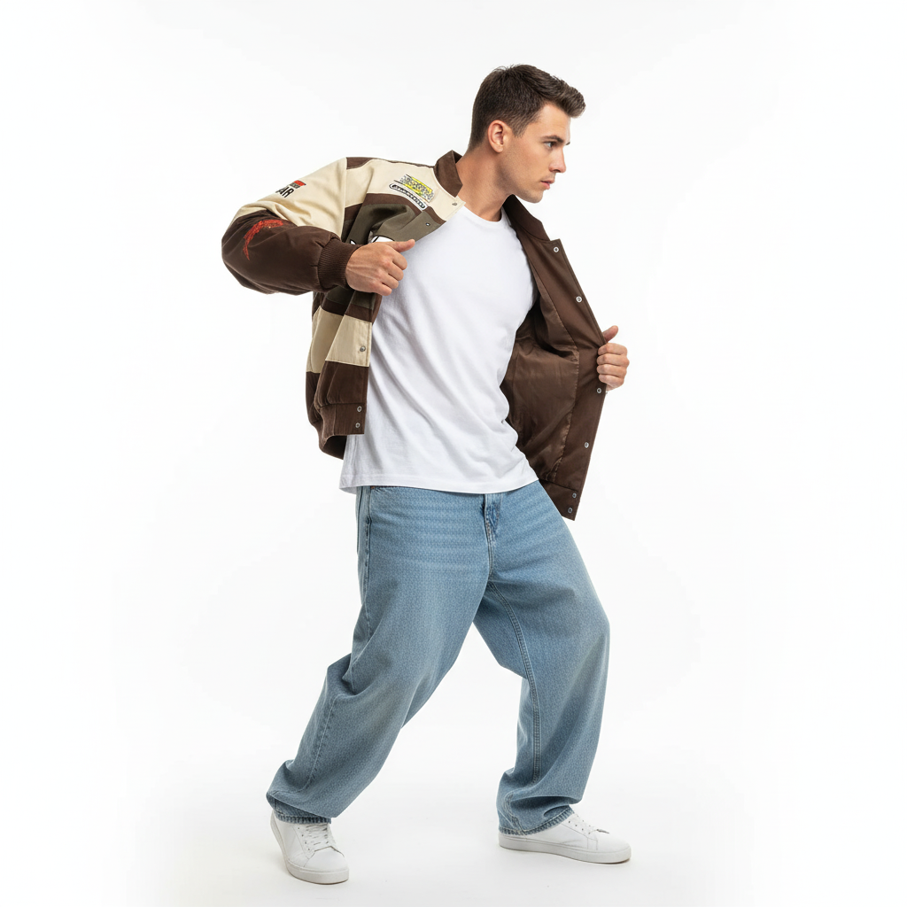 Brown Blackaid Vintage Racing Jacket