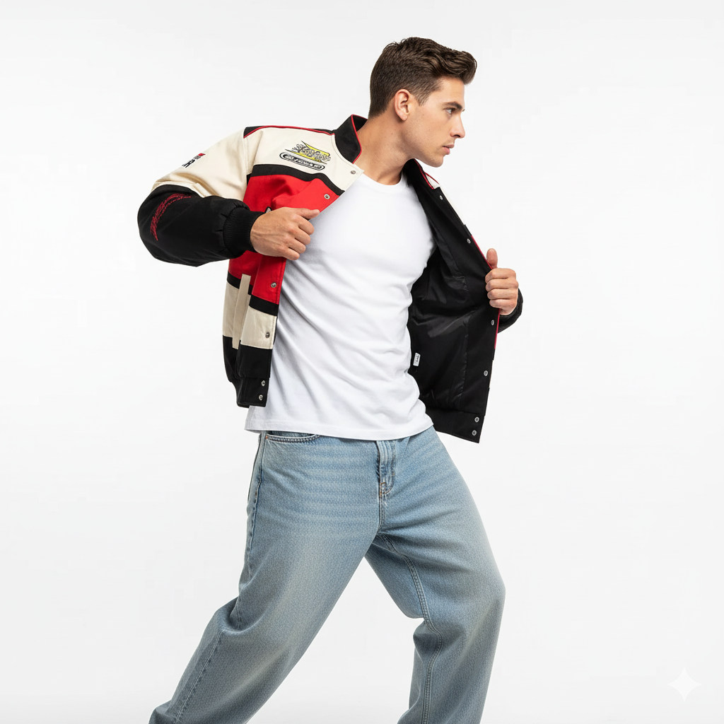 Red Blackaid Vintage Racing Jacket