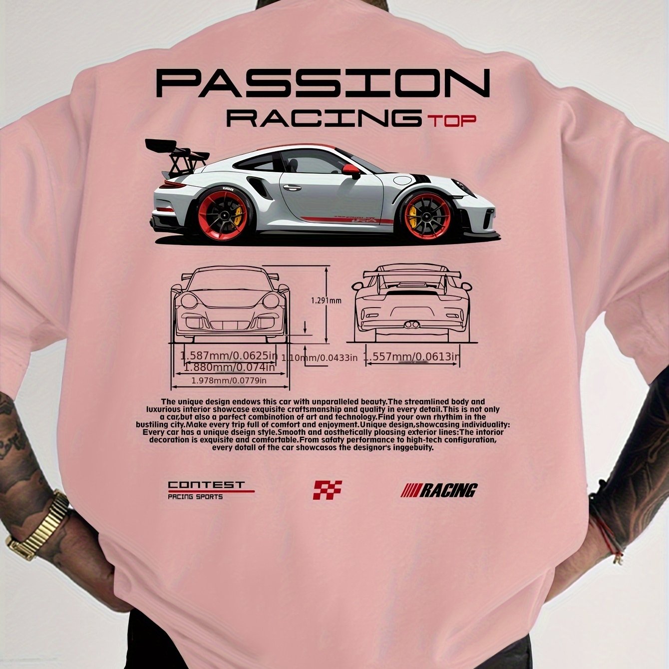 "PASSION RACING TOP" GRAPHIC T-SHIRT
