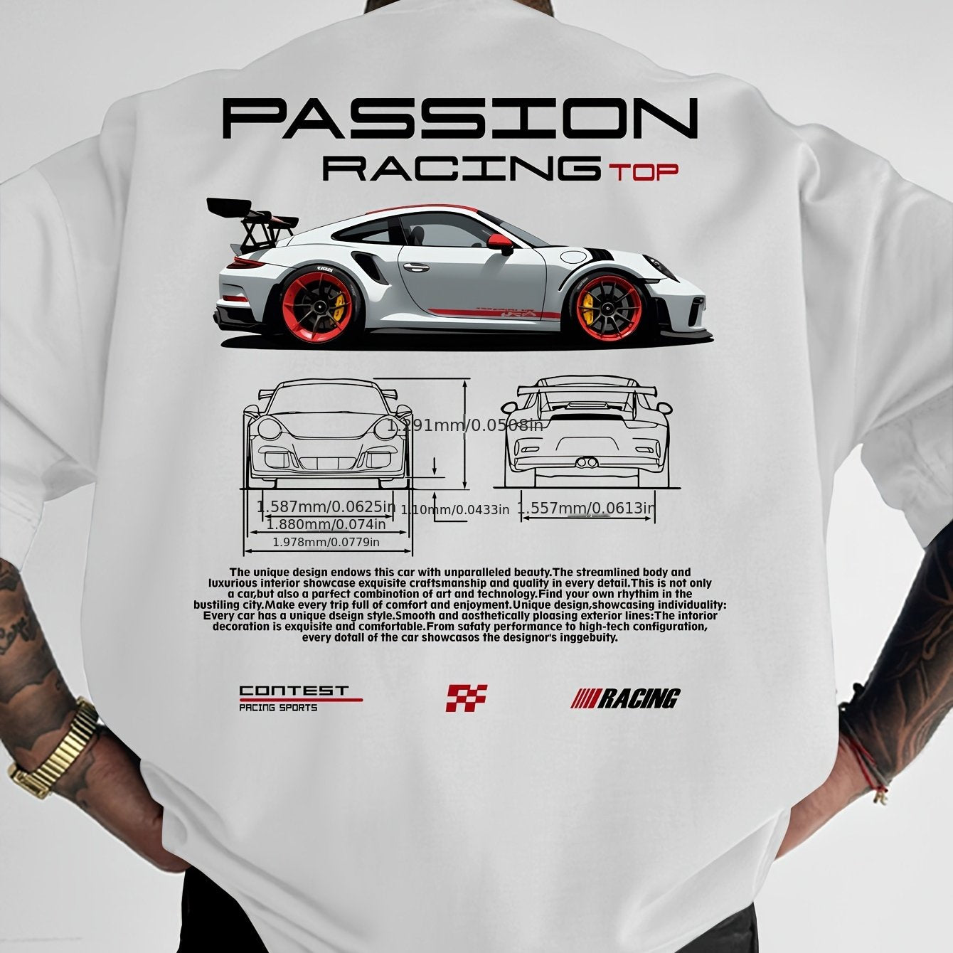 "PASSION RACING TOP" GRAPHIC T-SHIRT