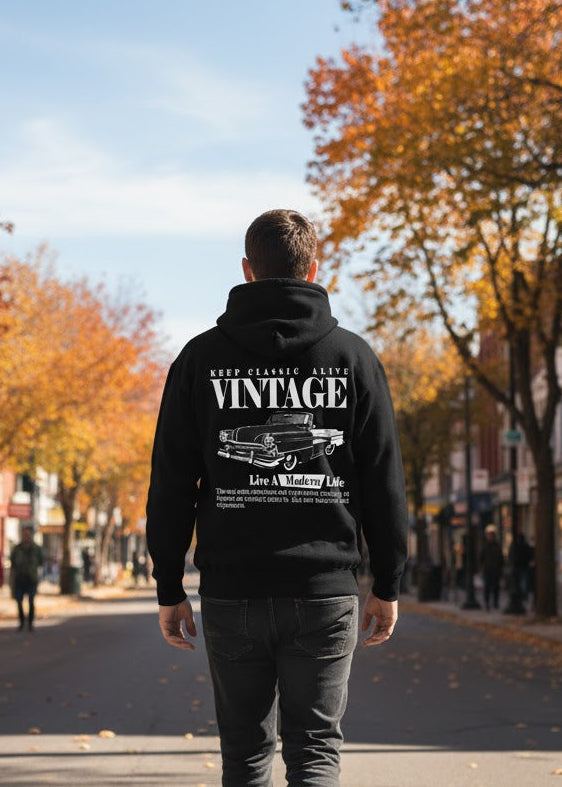 Vintage 1950s Full-Zip Hooded Jacket